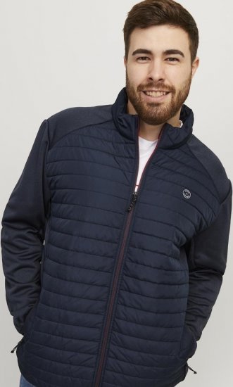 Jack & Jones MULTI SET-IN Sleeves Quilted Jacket With Collar Navy Blazer - Chaquetas - Chaquetas Tallas Grandes 2XL-8XL