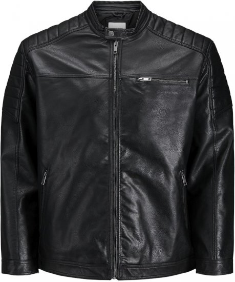 Jack & Jones ROCKY Jacket Black - Chaquetas - Chaquetas Tallas Grandes 2XL-8XL