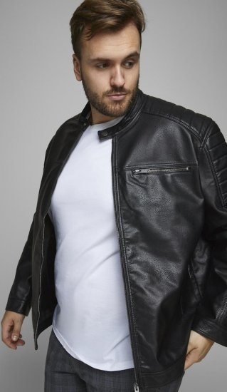 Jack & Jones ROCKY Jacket Black - Chaquetas - Chaquetas Tallas Grandes 2XL-8XL