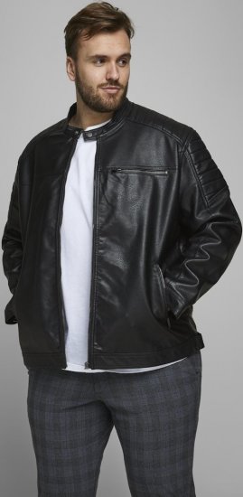 Jack & Jones ROCKY Jacket Black - Chaquetas - Chaquetas Tallas Grandes 2XL-8XL