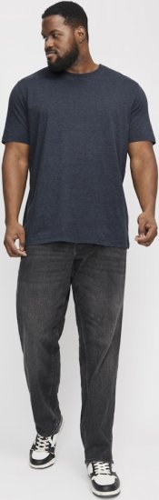 Jack & Jones ORGANIC T-Shirt Navy Blazer/Melange - Camisetas - Camisetas - 2XL-14XL