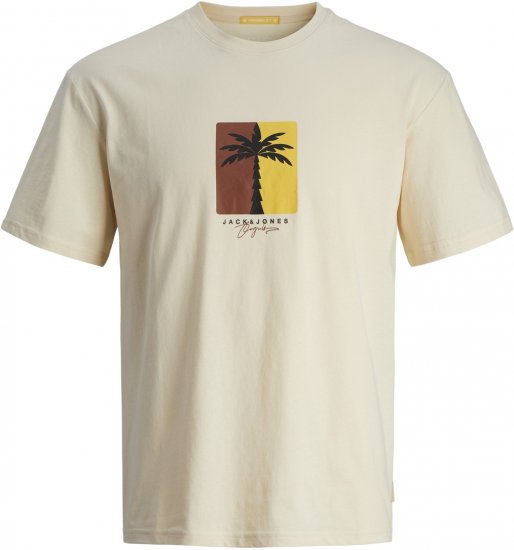 Jack & Jones JORMARBELLA BRANDING TEE SS Buttercream - Camisetas - Camisetas - 2XL-14XL