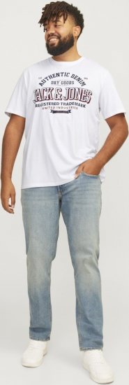 Jack & Jones JJELOGO O-Neck T-Shirt White - Camisetas - Camisetas - 2XL-14XL