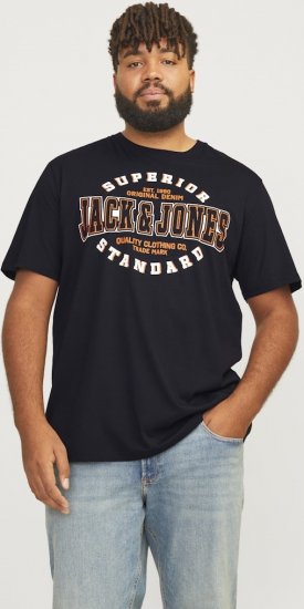 Jack & Jones LOGO O-Neck T-Shirt Black - Camisetas - Camisetas - 2XL-14XL
