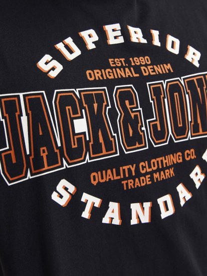 Jack & Jones LOGO O-Neck T-Shirt Black - Camisetas - Camisetas - 2XL-14XL