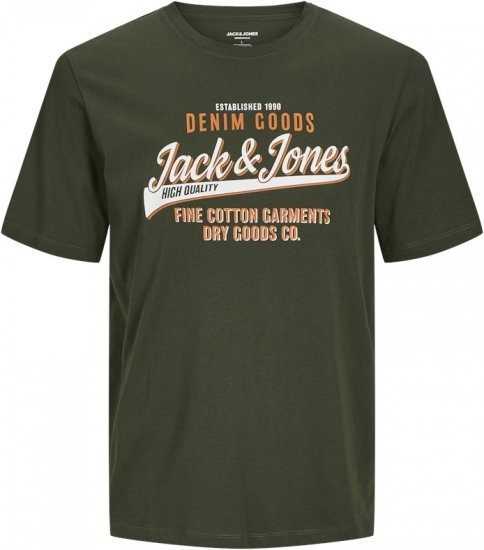 Jack & Jones JJELOGO O-Neck T-Shirt Kombu Green - Camisetas - Camisetas - 2XL-14XL
