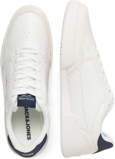 Jack & Jones Bounce Sneakers White/Navy BLAZE - Calzado de hombre 40-52 - Zapatillas de hombre tallas 40-52