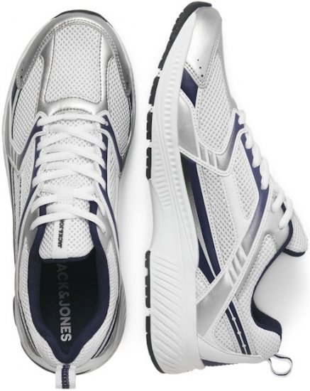 Jack & Jones Tokyo Sneakers White/MEDIEVAL B - Calzado de hombre 40-52 - Zapatillas de hombre tallas 40-52