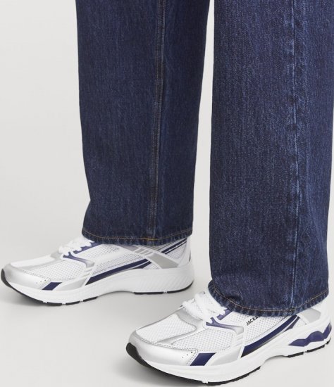 Jack & Jones Tokyo Sneakers White/MEDIEVAL B - Calzado de hombre 40-52 - Zapatillas de hombre tallas 40-52