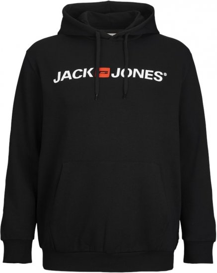 Jack & Jones CORP OLD LOGO REG FIT Hoodie Black - Sudaderas - Sudaderas 2XL-12XL
