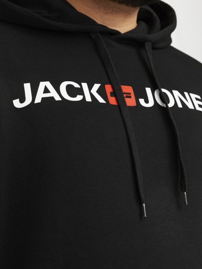 Jack & Jones CORP OLD LOGO REG FIT Hoodie Black - Sudaderas - Sudaderas 2XL-12XL