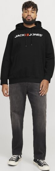 Jack & Jones CORP OLD LOGO REG FIT Hoodie Black - Sudaderas - Sudaderas 2XL-12XL
