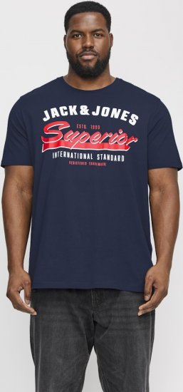 Jack & Jones LOGO O-Neck T-Shirt Dark Blue - Camisetas - Camisetas - 2XL-14XL