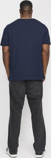 Jack & Jones LOGO O-Neck T-Shirt Dark Blue - Camisetas - Camisetas - 2XL-14XL