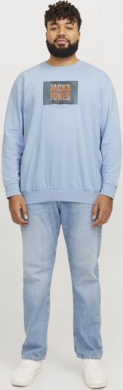 Jack & Jones HUDSON Sweatshirt Chambray Blue - Sudaderas - Sudaderas 2XL-12XL