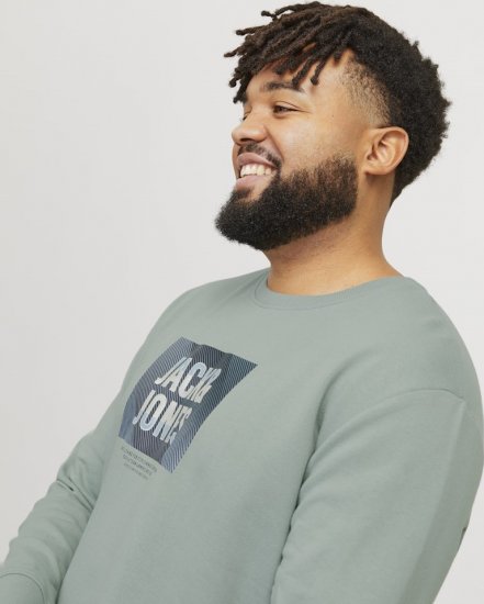 Jack & Jones HUDSON Sweatshirt Iceberg Green - Sudaderas - Sudaderas 2XL-12XL