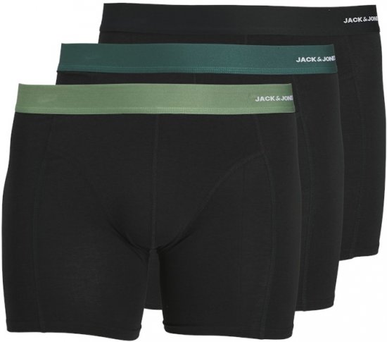 Jack & Jones Nick Bamboo Trunks 3-Pack Green/Black - Ropa interior - Ropa interior 2XL-8XL