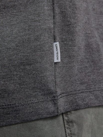 Jack & Jones ORGANIC T-Shirt Dark Grey Melange - Camisetas - Camisetas - 2XL-14XL