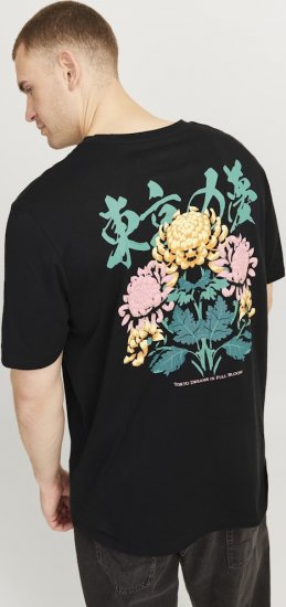 Jack & Jones Dreams Front & Back Print Crew Neck T-Shirt Black - Camisetas - Camisetas - 2XL-14XL