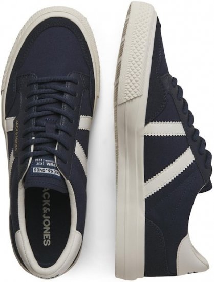 Jack & Jones Morden Canvas Special Sneakers Navy Blazer/MarshM - Calzado de hombre 40-52 - Zapatillas de hombre tallas 40-52