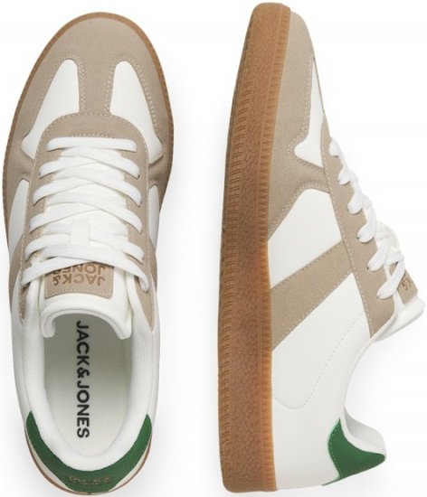 Jack & Jones Valencia Sneakers White/Travertine - Calzado de hombre 40-52 - Zapatillas de hombre tallas 40-52