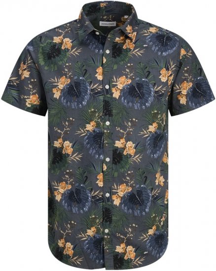 Jack & Jones Hawaii AOP Shirt Grey - Camisas - Camisas 2XL-10XL
