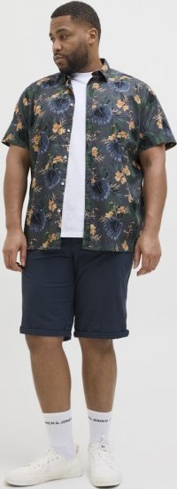 Jack & Jones Hawaii AOP Shirt Grey - Camisas - Camisas 2XL-10XL
