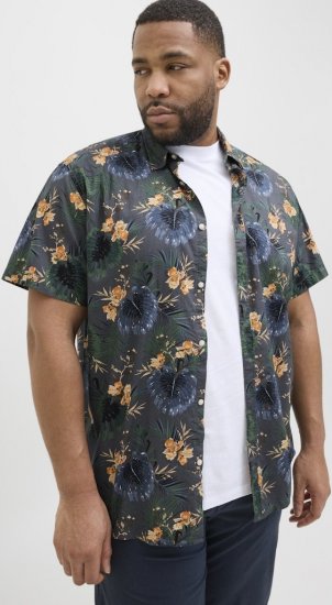 Jack & Jones Hawaii AOP Shirt Grey - Camisas - Camisas 2XL-10XL