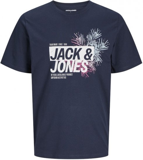  Jack & Jones Jaxon Crew Neck T-Shirt Sky Captain - Camisetas - Camisetas - 2XL-14XL