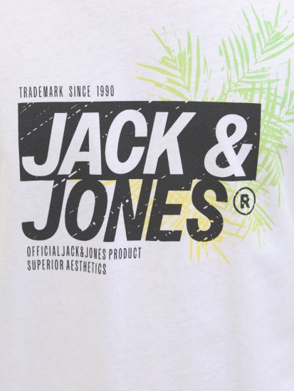  Jack & Jones Jaxon Crew Neck T-Shirt White - Camisetas - Camisetas - 2XL-14XL