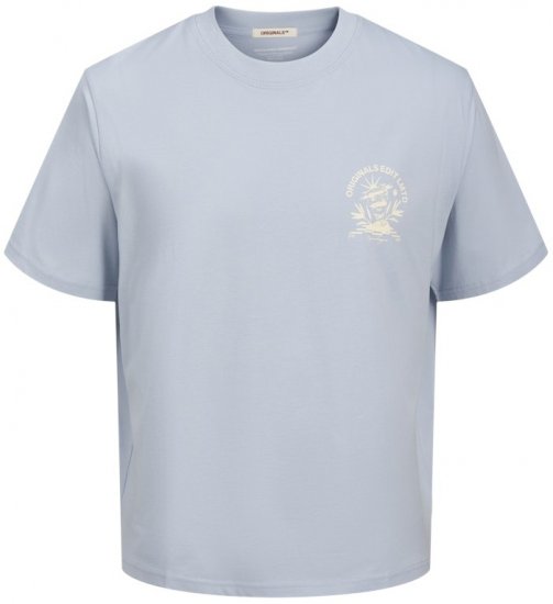 Jack & Jones Bellagio Collage Crew Neck T-Shirt Skyway - Camisetas - Camisetas - 2XL-14XL