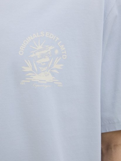 Jack & Jones Bellagio Collage Crew Neck T-Shirt Skyway - Camisetas - Camisetas - 2XL-14XL