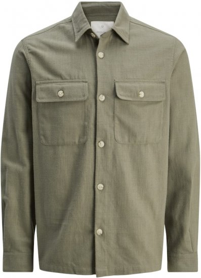 Jack & Jones Raymond Spring Long Sleeve Overshirt Green - Camisas - Camisas 2XL-10XL