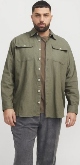 Jack & Jones Raymond Spring Long Sleeve Overshirt Green - Camisas - Camisas 2XL-10XL