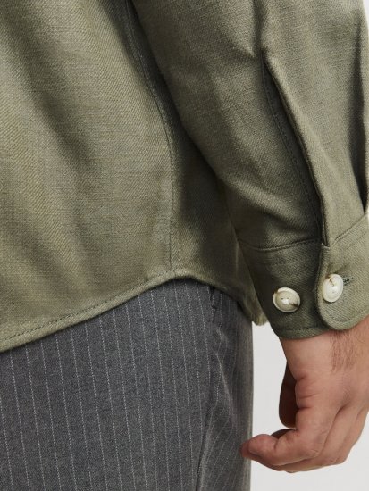 Jack & Jones Raymond Spring Long Sleeve Overshirt Green - Camisas - Camisas 2XL-10XL