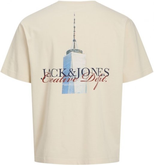 Jack & Jones Boston Photo Crew Neck T-Shirt Antique White - Camisetas - Camisetas - 2XL-14XL
