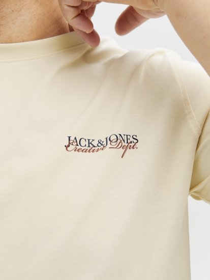 Jack & Jones Boston Photo Crew Neck T-Shirt Antique White - Camisetas - Camisetas - 2XL-14XL