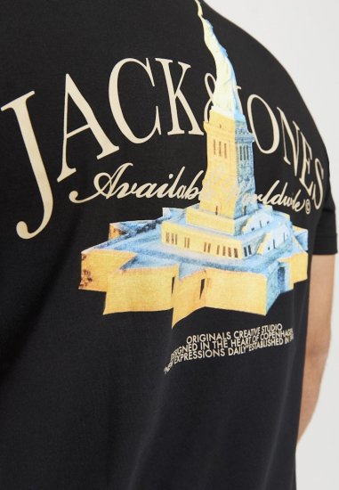 Jack & Jones Boston Photo Crew Neck T-Shirt Black - Camisetas - Camisetas - 2XL-14XL