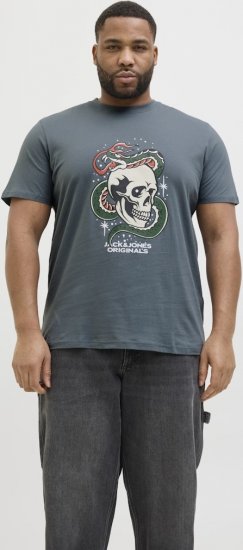 Jack & Jones Anatomy Skull Crew Neck T-Shirt Grey - Camisetas - Camisetas - 2XL-14XL