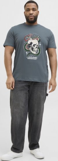 Jack & Jones Anatomy Skull Crew Neck T-Shirt Grey - Camisetas - Camisetas - 2XL-14XL