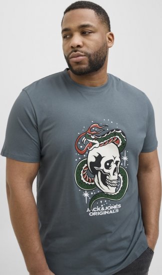 Jack & Jones Anatomy Skull Crew Neck T-Shirt Grey - Camisetas - Camisetas - 2XL-14XL
