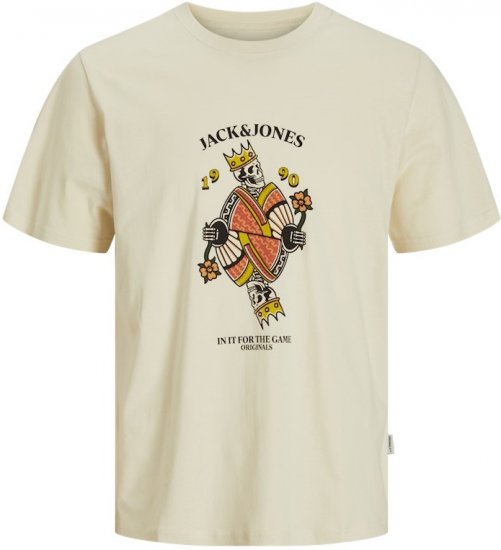 Jack & Jones Anatomy Skull Crew Neck T-Shirt Antique White - Camisetas - Camisetas - 2XL-14XL