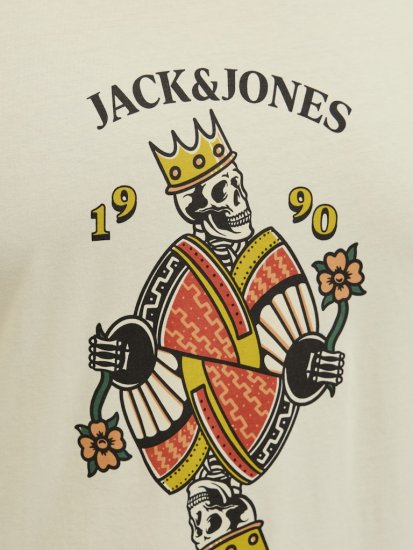 Jack & Jones Anatomy Skull Crew Neck T-Shirt Antique White - Camisetas - Camisetas - 2XL-14XL