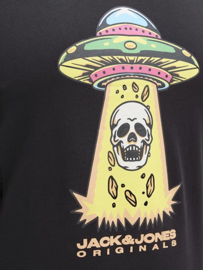 Jack & Jones Anatomy Skull Crew Neck T-Shirt Black - Camisetas - Camisetas - 2XL-14XL