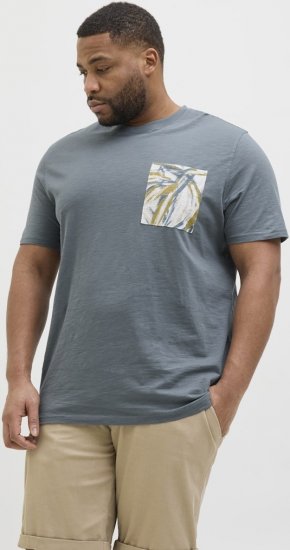 Jack & Jones Split Pocket Print T-Shirt Grey - Camisetas - Camisetas - 2XL-14XL
