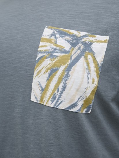 Jack & Jones Split Pocket Print T-Shirt Grey - Camisetas - Camisetas - 2XL-14XL
