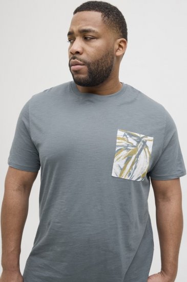 Jack & Jones Split Pocket Print T-Shirt Grey - Camisetas - Camisetas - 2XL-14XL