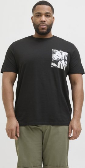 Jack & Jones Split Pocket Print T-Shirt Black - Camisetas - Camisetas - 2XL-14XL