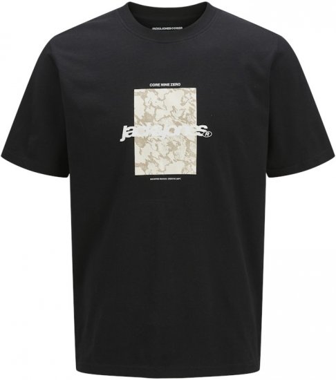 Jack & Jones Tarmac Camo Crew Neck T-Shirt Black - Camisetas - Camisetas - 2XL-14XL
