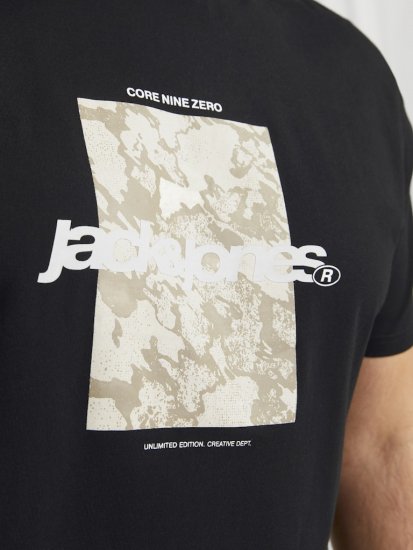 Jack & Jones Tarmac Camo Crew Neck T-Shirt Black - Camisetas - Camisetas - 2XL-14XL
